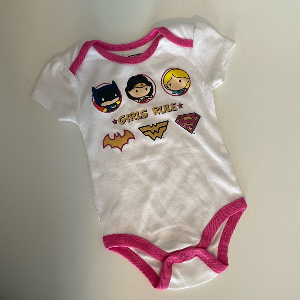 Justice league short sleeve bodysuit